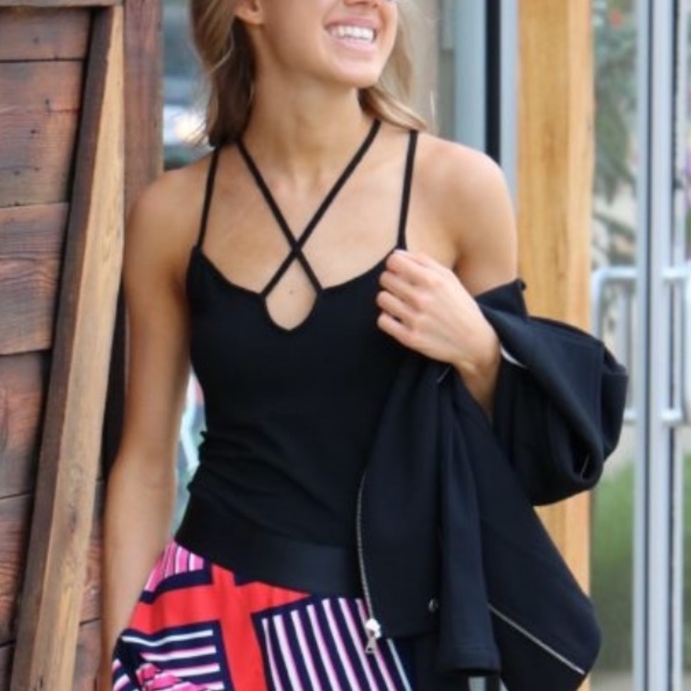 Express Black Strappy Bodysuit
